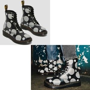 Dr. Martens 1460 Polka Dot Smooth Leather Lace Up Boots, EU 38, US 7